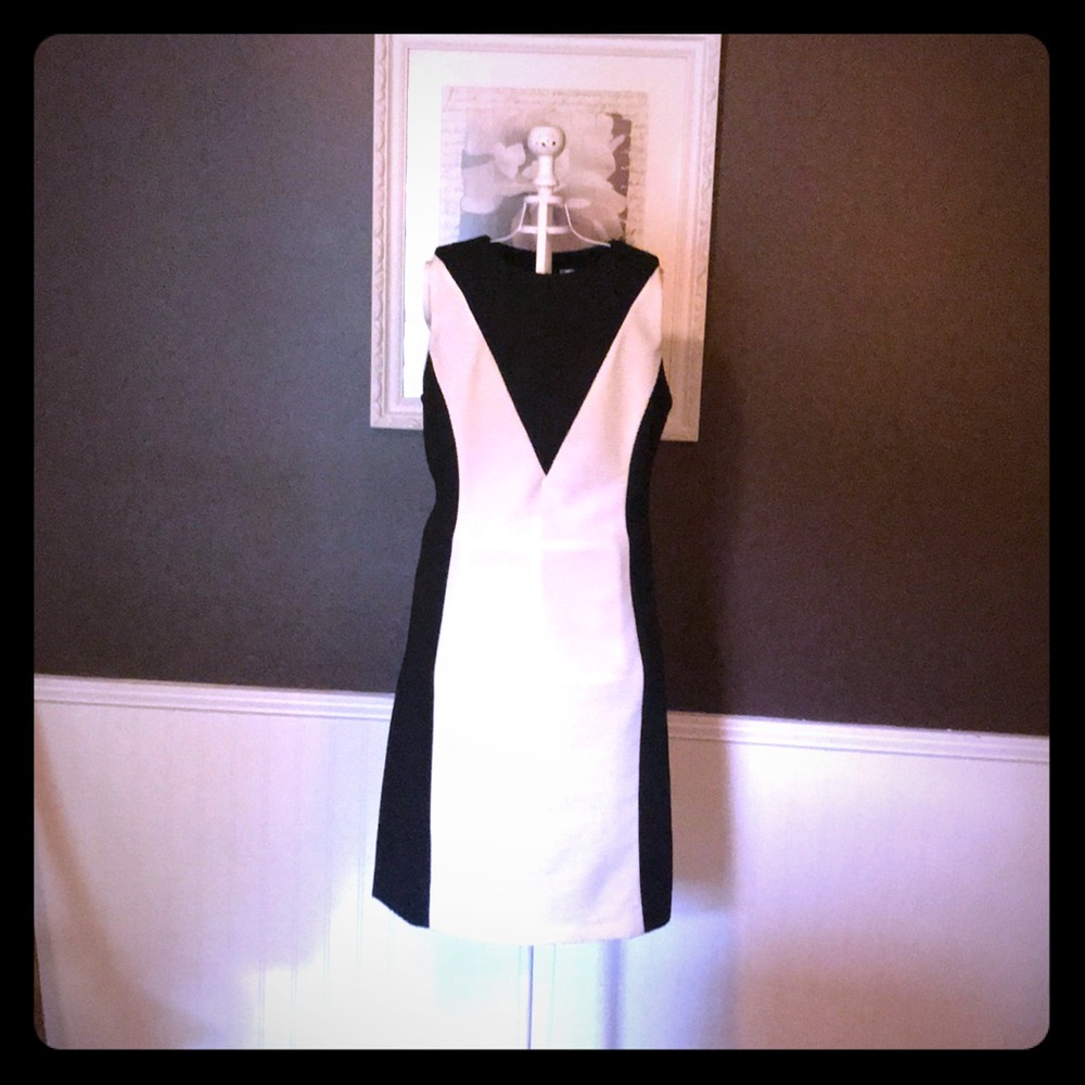 Blank and white dress